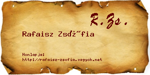 Rafaisz Zsófia névjegykártya